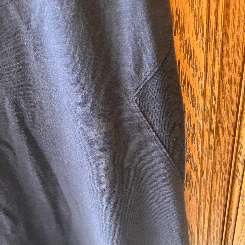 DKNY Jean's Women's Navy Blue Asymmetrical Scoop Neck Knit Dress Size XL Casual - Picture 5 of 10